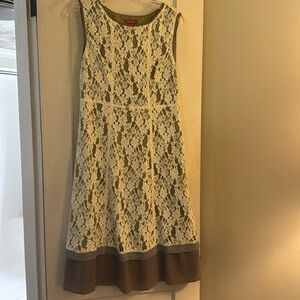 Sundance dress. Size small.  Green and cream with light gray at bottom.